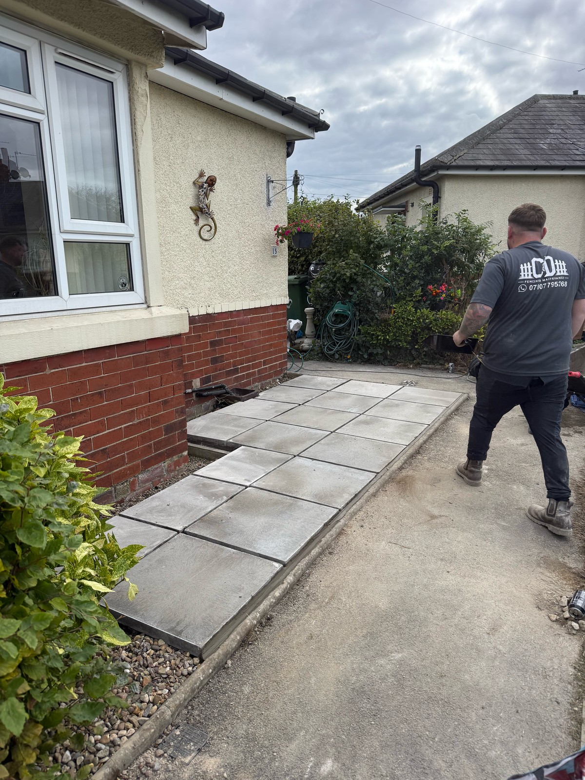 Garden paving — after