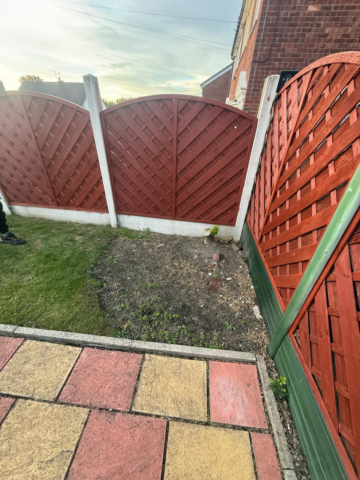 Lawn re-turf — before