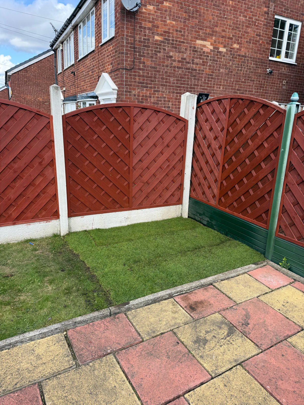 Lawn re-turf — after