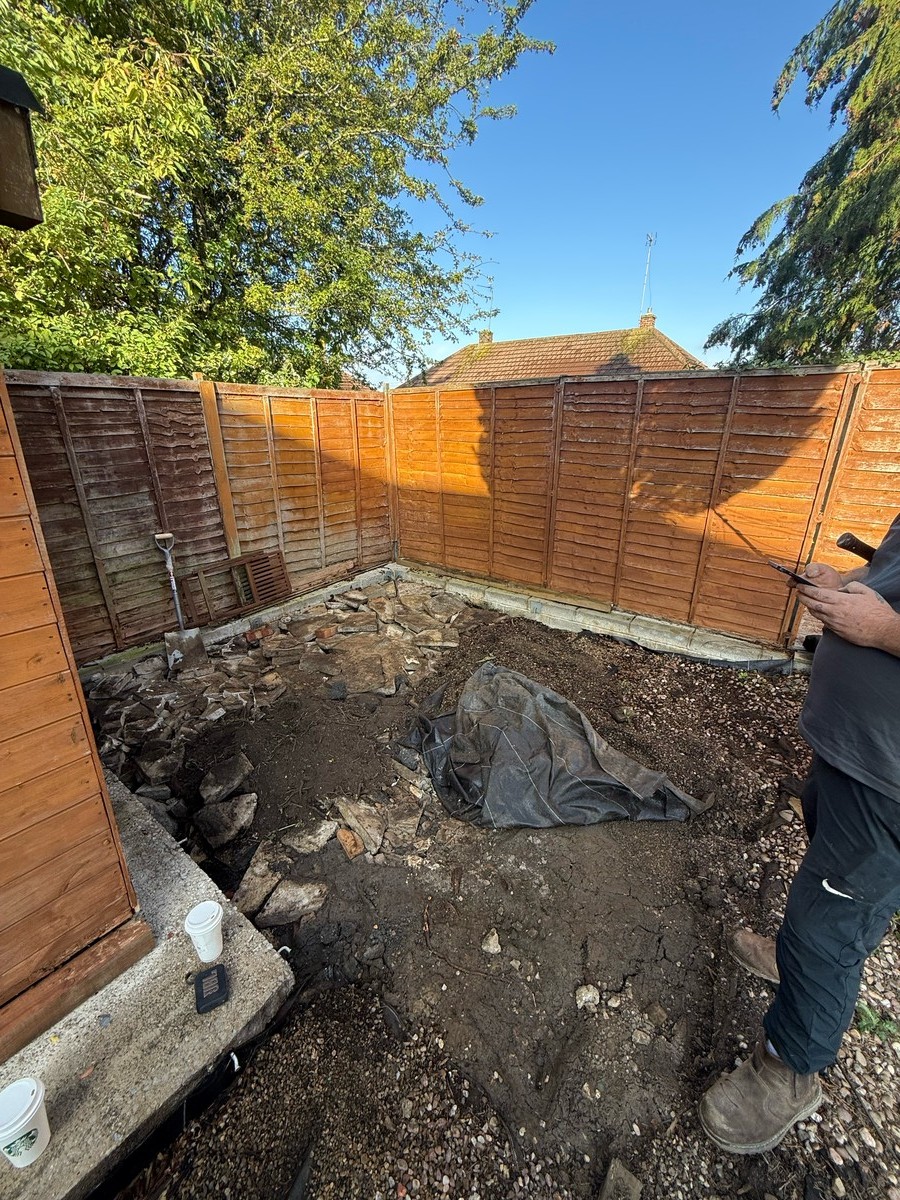 Gravel garden transformation — before