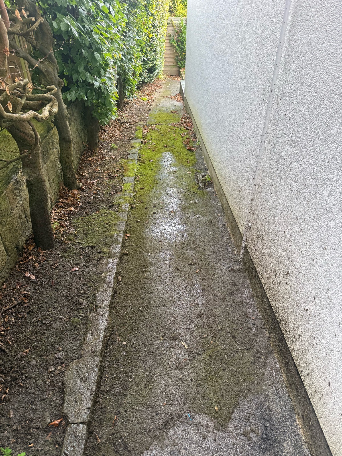 Jet washing — before